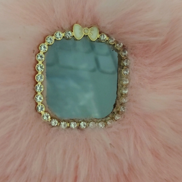 Pink fur bling iPhone 12 phone case - Picture 3 of 5